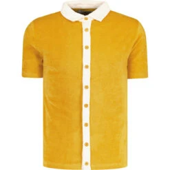 Salton Retro 50s Towelling Shirt CB -Fashionable Men's Clothing Store madcapeng towelling shirt honey front 83683.1678373285 1