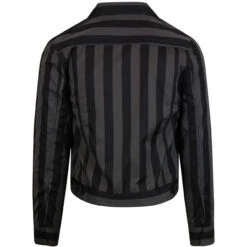 Jailbird Mod Stripe Collared Jacket -Fashionable Men's Clothing Store madcapeng zip jacket blackgrey back 82192.1661266068