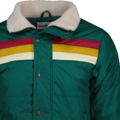 Edge Retro Stripe Ski Jacket (AG) -Fashionable Men's Clothing Store madcapengland edge ski jacket alpine green detail 47084.1667467229
