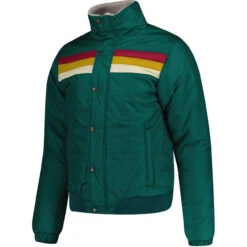 Edge Retro Stripe Ski Jacket (AG) -Fashionable Men's Clothing Store madcapengland edge ski jacket alpine green side 06846.1667467226