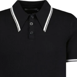 Empire Retro Popcorn Knit Polo (JR) 26 Empire Retro Popcorn Knit Polo (JR) -Fashionable Men's Clothing Store madcapengland empire polo tshirt black detail 95757.1687259704