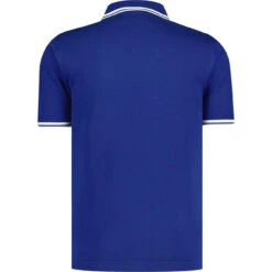 Empire Mod Big Collar Popcorn Waffle Polo In Black/Buckthorn -Fashionable Men's Clothing Store madcapengland empire polo tshirt blue back 94970.1687256103 2