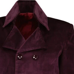 In Crowd High Collar Velvet Jacket -Fashionable Men's Clothing Store madcapengland incrowd velvet coat purple detail 98917.1687189000