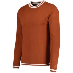 LS Moon Mod Tipped Knit Jumper (G) -Fashionable Men's Clothing Store madcapengland moon ls top ginger side 68598.1689696931