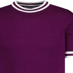 Moon Mod Tipped Knit Tee Cinnamon -Fashionable Men's Clothing Store madcapengland moon tipped tshirt purple detail 57125.1689696952 1